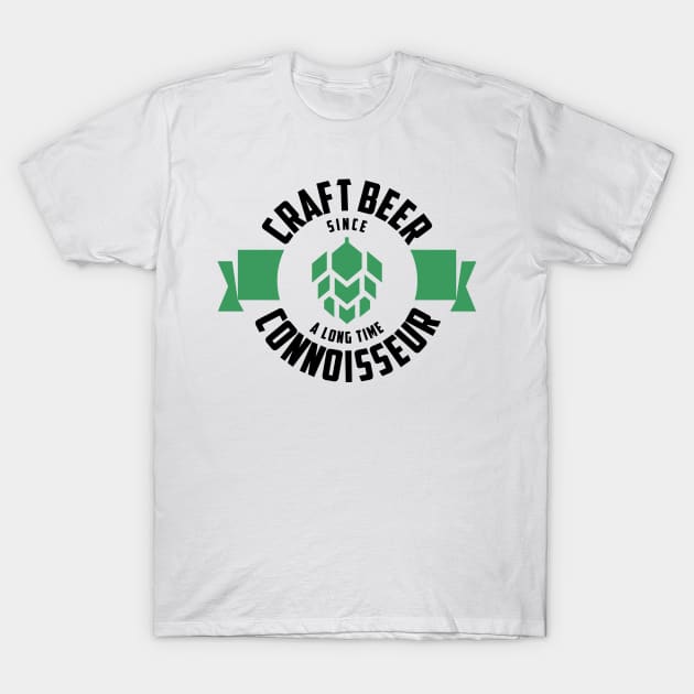 Craft Beer Connoisseur with green beer hops T-Shirt by byfab